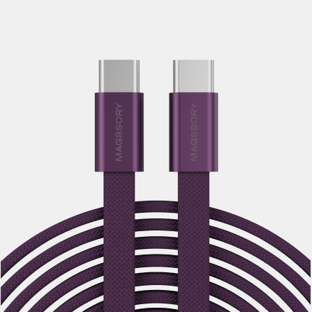 Магнитный кабель Magssory Edge C 60W USB-C, 1,2м Burgundy