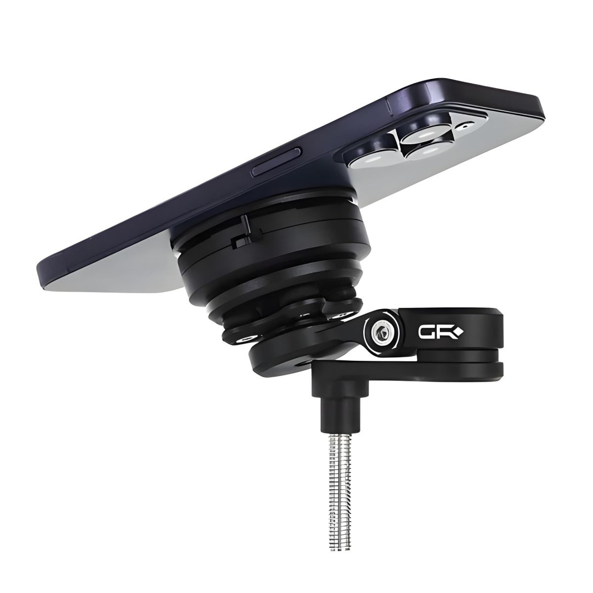 GR-MT13-М8 — Держатель для телефона на руль с вибродемпфером и креплением в траверсу руля мотоцикла PRO (под болт М8)