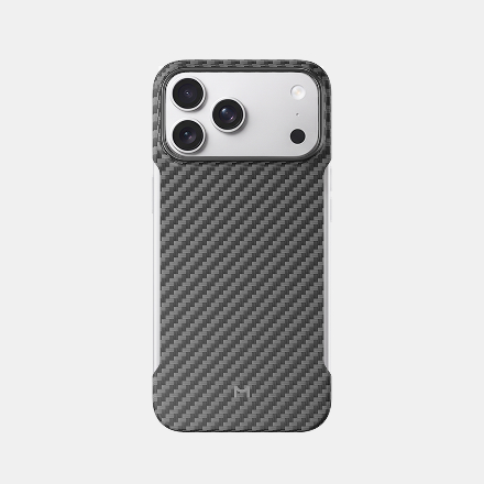 Безрамочный чехол Magssory для iPhone 18 Pro Max, кевлар (арамид), с магнитами, совместимый с MagSafe 