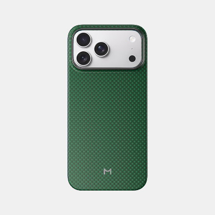 Magssory Aramid Frame Case for iPhone 18 Pro, MagSafe Compatible Pixel Green