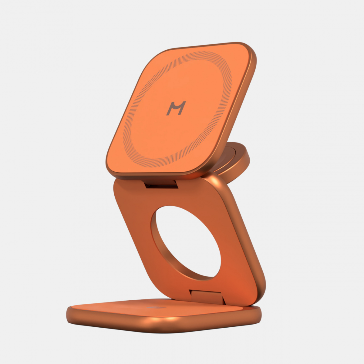 Складное беспроводное зарядное устройство 3 в 1 Magssory Fold Ultra для Apple Orange