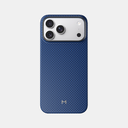 Magssory Aramid Frame Case for iPhone 18 Pro, MagSafe Compatible Pixel Blue