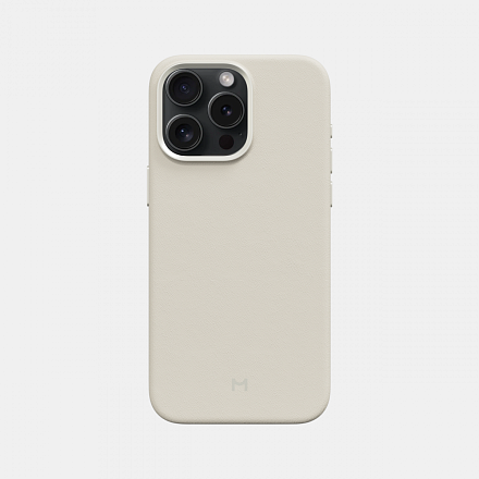 Чехол для iPhone 15 Pro Eco Leather Case Ivory