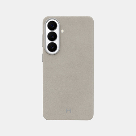Чехол Magssory для Samsung Galaxy S26+ экокожа, с магнитами, совместимый с MagSafe ivory