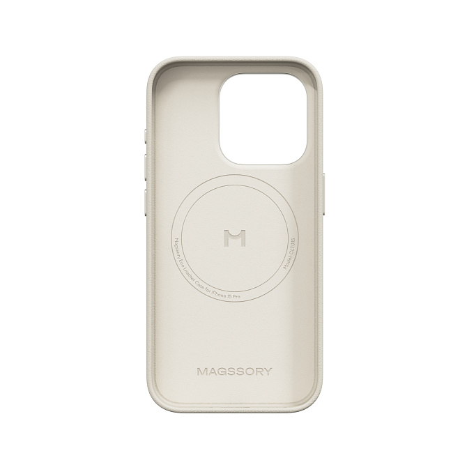 Чехол для iPhone 15 Pro Eco Leather Case Ivory