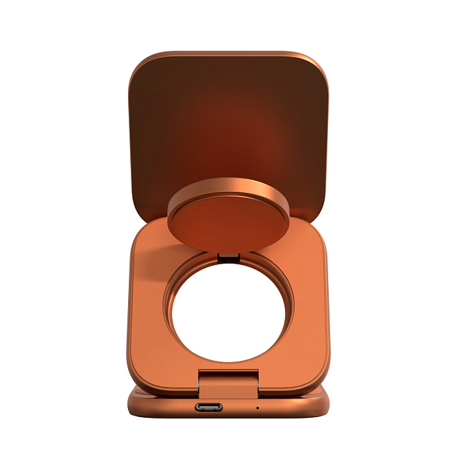 Складное беспроводное зарядное устройство 3 в 1 Magssory Fold Ultra для Apple Orange