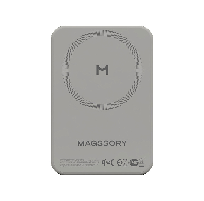 Беспроводной внешний аккумулятор Magssory Pride 10000 мАч, с поддержкой Qi2