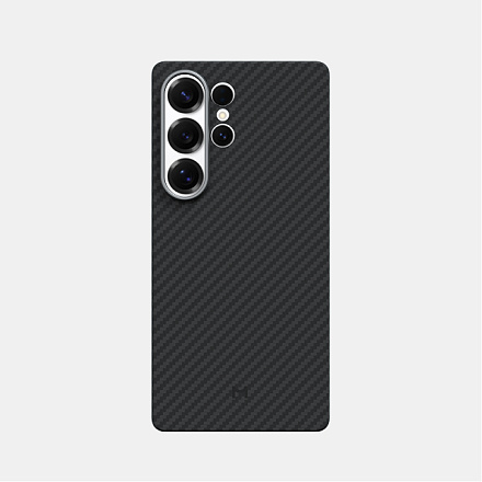 Чехол Magssory для Samsung Galaxy S25 Ultra кевлар, с магнитами, совместимый с MagSafe Black