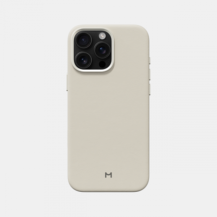 Чехол для iPhone 16 Pro Eco Leather Case Ivory