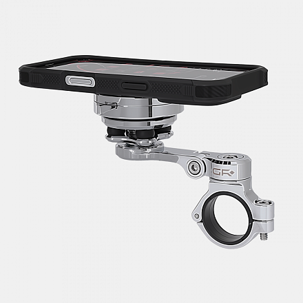 GR-MT11D — Держатель для телефона на руль с вибродемпфером и угловым креплением PRO, хром