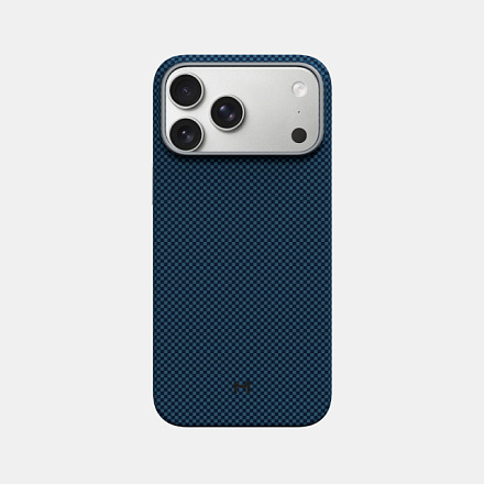 Magssory Aramid Frame Case for iPhone 17 Pro Max Pixel Blue