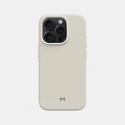 Чехол для iPhone 15 Pro Max Eco Leather Case Ivory