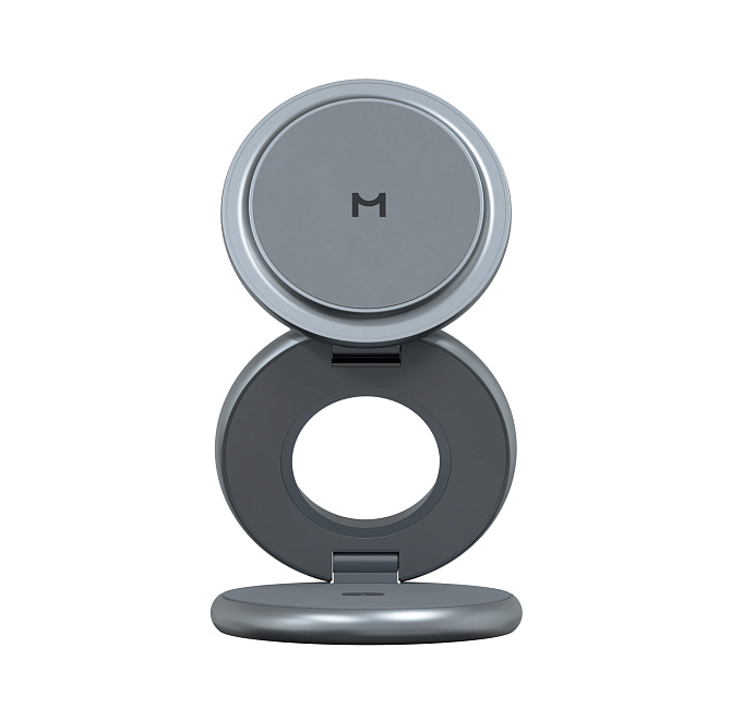 Зарядная станция 3 в 1 Magssory Signature Disc Pro для Apple Qi2 Midnight