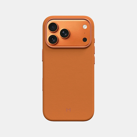 Чехол Magssory Eco-Leather Case для iPhone 17 Pro с MagSafe, orange