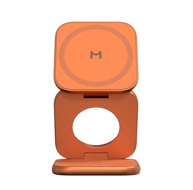 Складное беспроводное зарядное устройство 3 в 1 Magssory Fold Ultra для Apple Orange