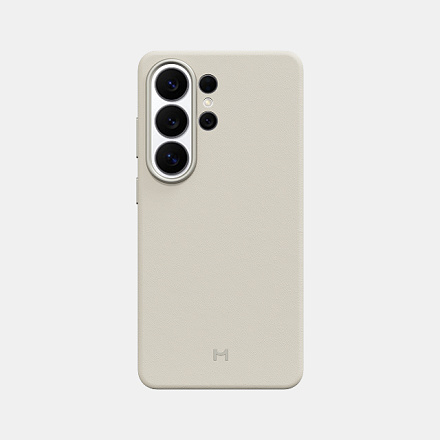 Чехол Magssory для Samsung Galaxy S26 Ultra, экокожа, с магнитами, совместимый с MagSafe ivory