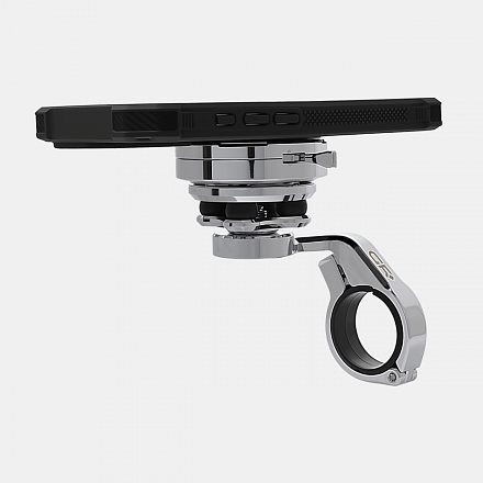 GR-MT10D — Держатель для телефона на руль с вибродемпфером и угловым креплением PRO, хром